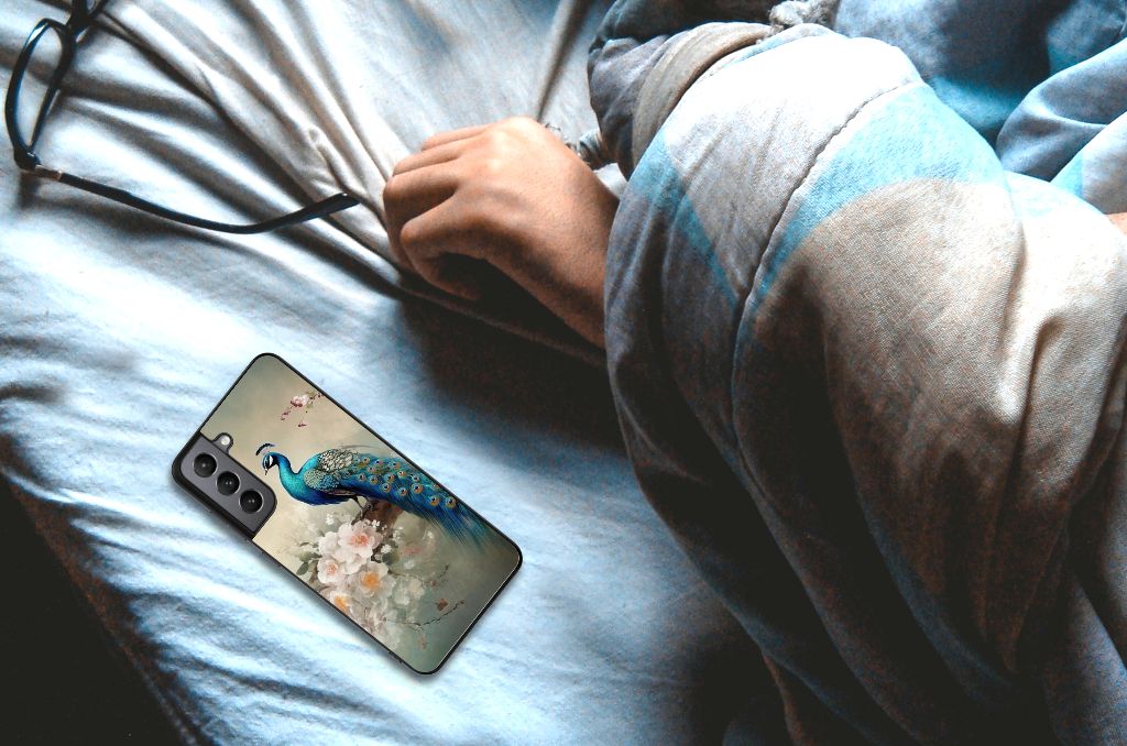 Dierenprint Telefoonhoesje voor Samsung Galaxy S21FE Vintage Pauwen B2C Telecom