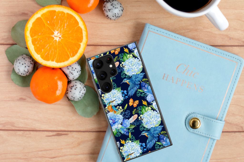 Dierenprint Telefoonhoesje voor Samsung Galaxy S23 Ultra IJsvogel B2C Telecom