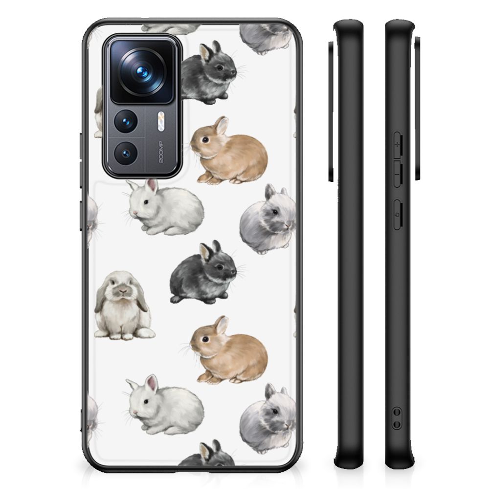 Dierenprint Telefoonhoesje voor Xiaomi 12T | 12T Pro Konijntjes B2C Telecom