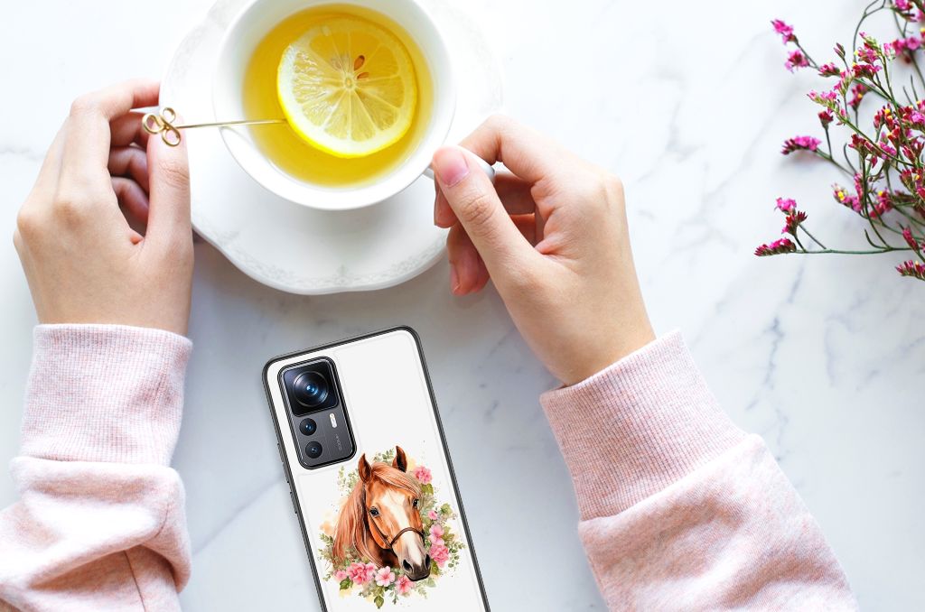 Dierenprint Telefoonhoesje voor Xiaomi 12T | 12T Pro Paard B2C Telecom