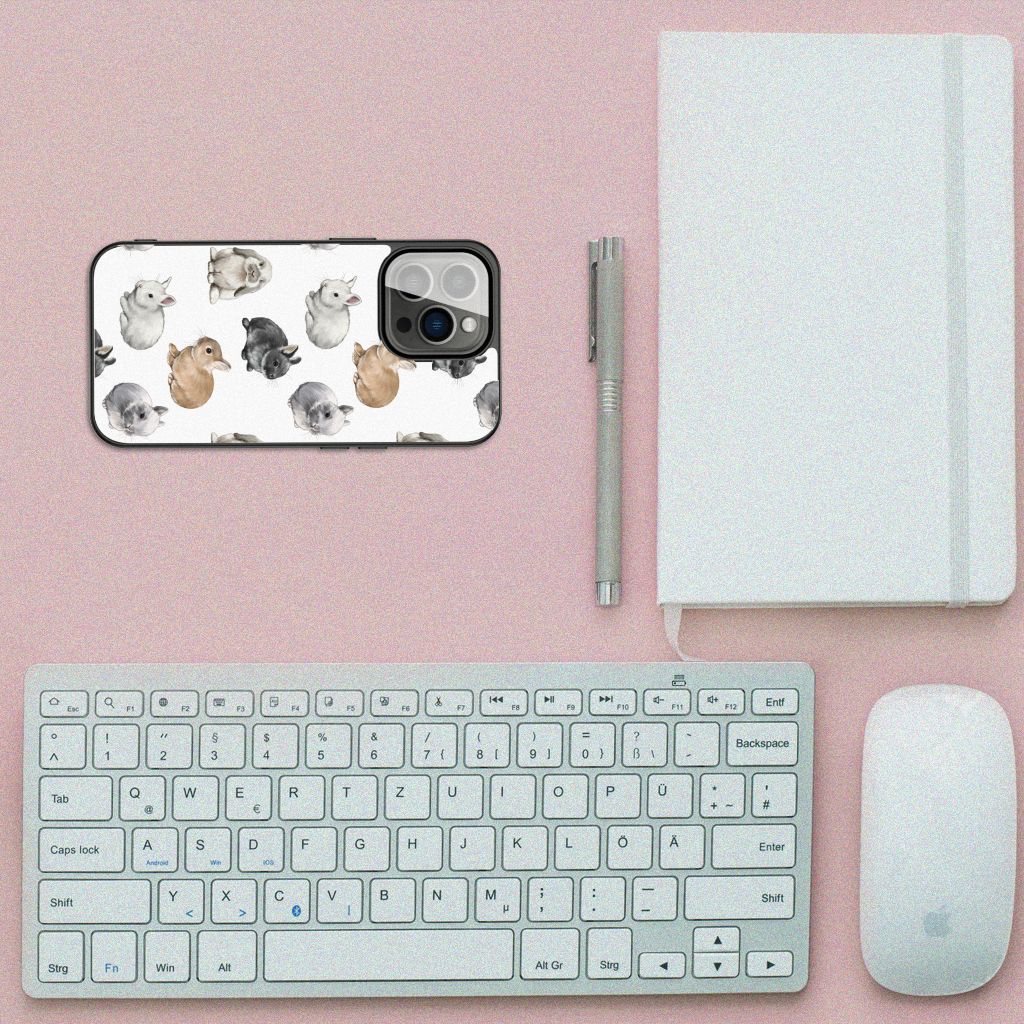 Dierenprint Telefoonhoesje voor iPhone 13 Pro Konijntjes B2C Telecom