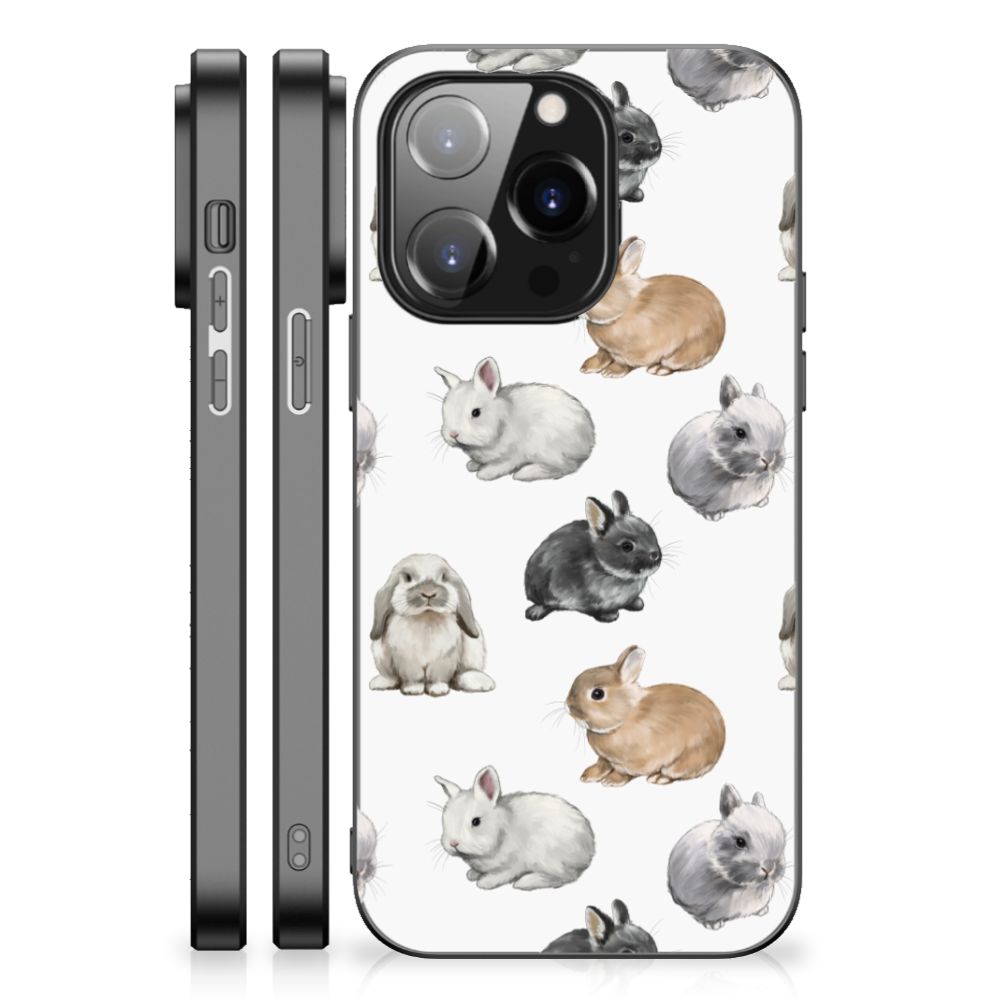 Dierenprint Telefoonhoesje voor iPhone 14 Pro Konijntjes B2C Telecom