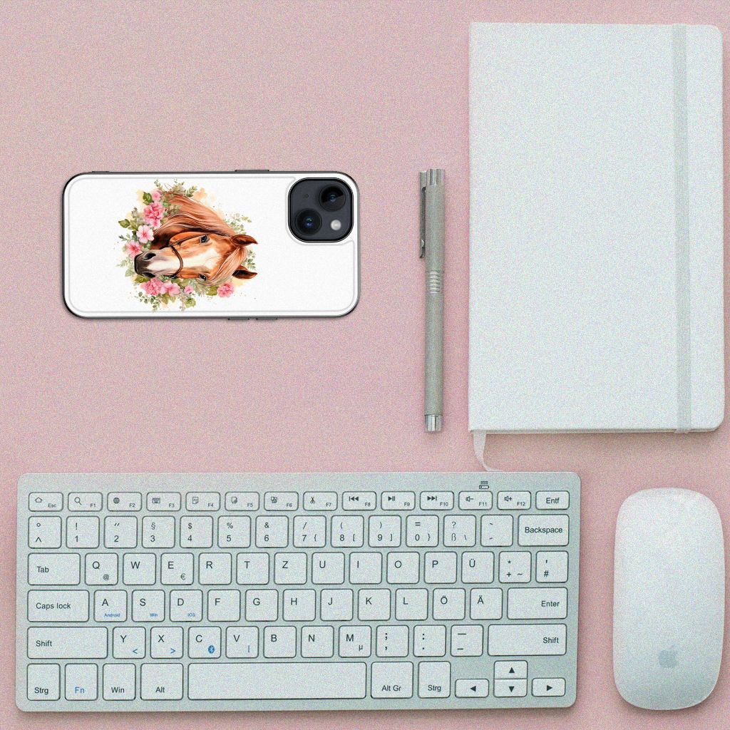 Dierenprint Telefoonhoesje voor iPhone 15 Paard B2C Telecom