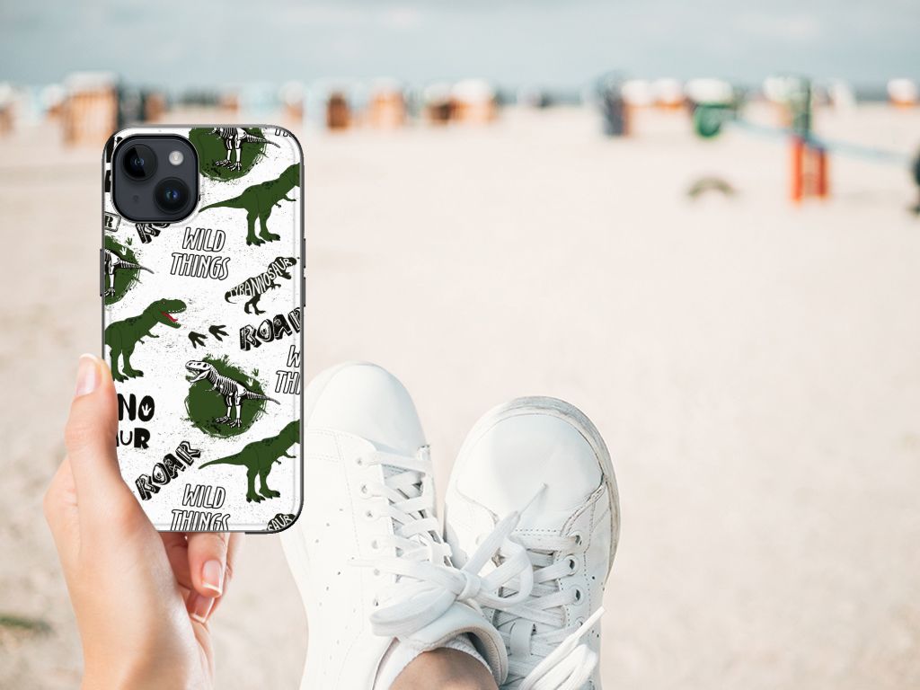 Dierenprint Telefoonhoesje voor iPhone 15 Plus Dinosaurus B2C Telecom