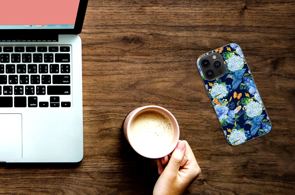 Dierenprint Telefoonhoesje voor iPhone 15 Pro Max IJsvogel B2C Telecom