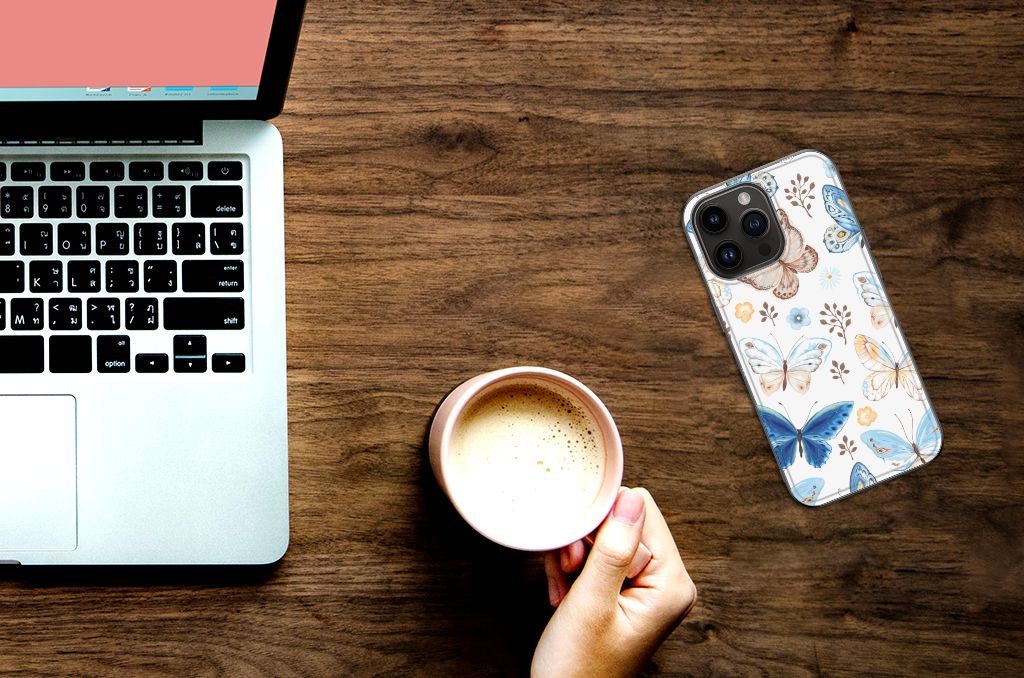 Dierenprint Telefoonhoesje voor iPhone 15 Pro Max Vlinder B2C Telecom