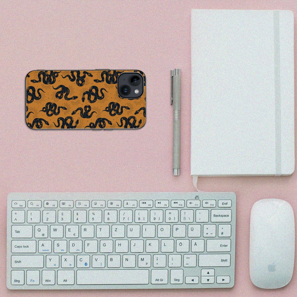 Dierenprint Telefoonhoesje voor iPhone 15 Snakes B2C Telecom