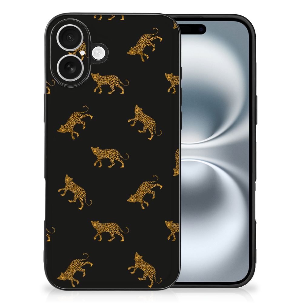 iPhone 16 Dierenprint Telefoonhoesje Leopards achteraanzicht