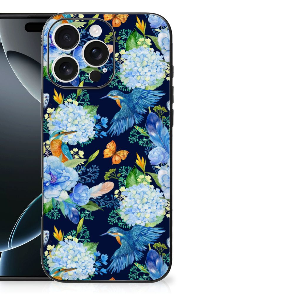 Apple iPhone 16 Pro Max Dierenprint Telefoonhoesje IJsvogel achterkant