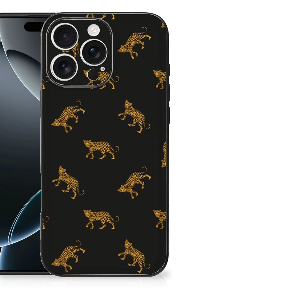 Dierenprint Telefoonhoesje voor iPhone 16 Pro Max Leopards achterzijde