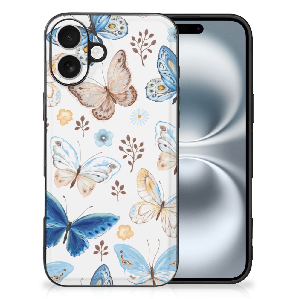 iPhone 16 Dierenprint Telefoonhoesje Vlinder voorkant