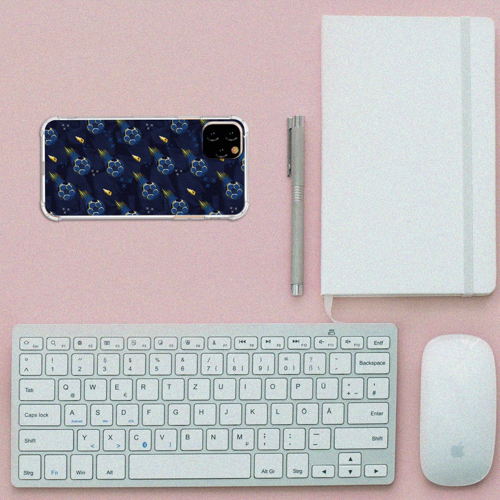 Doorzichtige Silicone Hoesje voor Apple iPhone 11 Pro Max Voetbal B2C Telecom