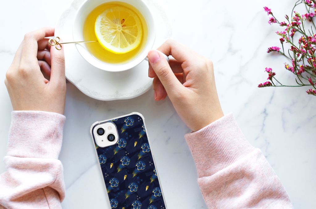 Doorzichtige Silicone Hoesje voor Apple iPhone 14 Plus Voetbal B2C Telecom