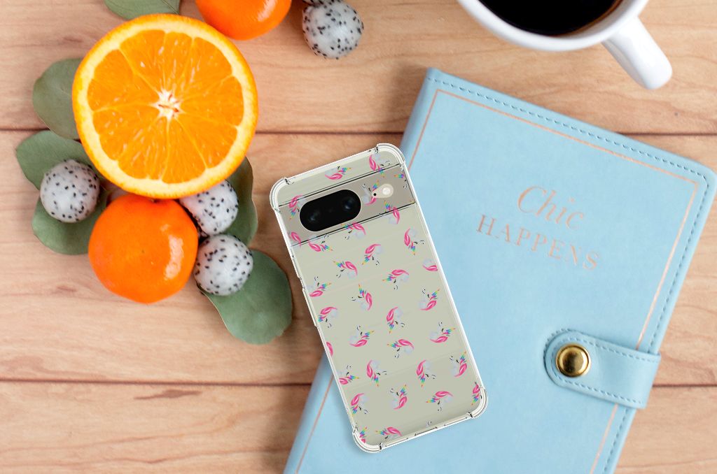 Doorzichtige Silicone Hoesje voor Google Pixel 8 Unicorns B2C Telecom