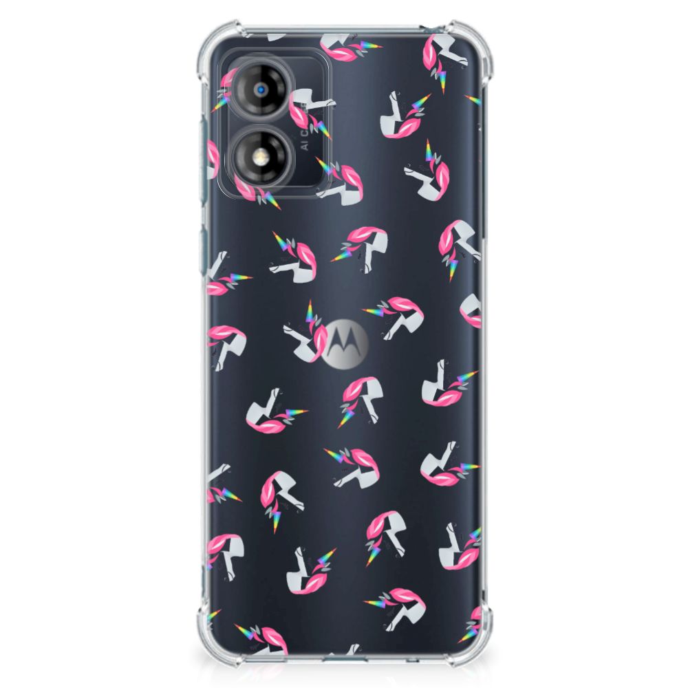 Doorzichtige Silicone Hoesje voor Motorola Moto E13 Unicorns B2C Telecom