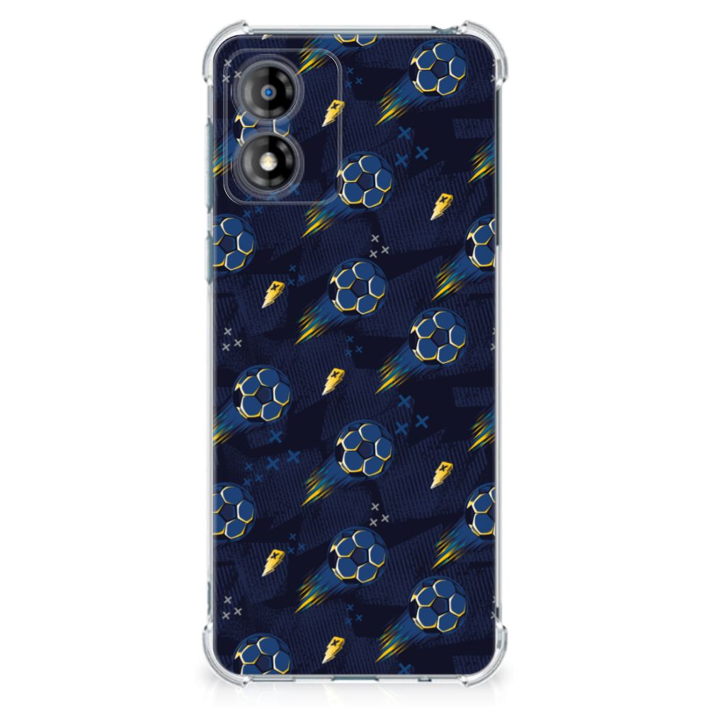 Doorzichtige Silicone Hoesje voor Motorola Moto E13 Voetbal B2C Telecom