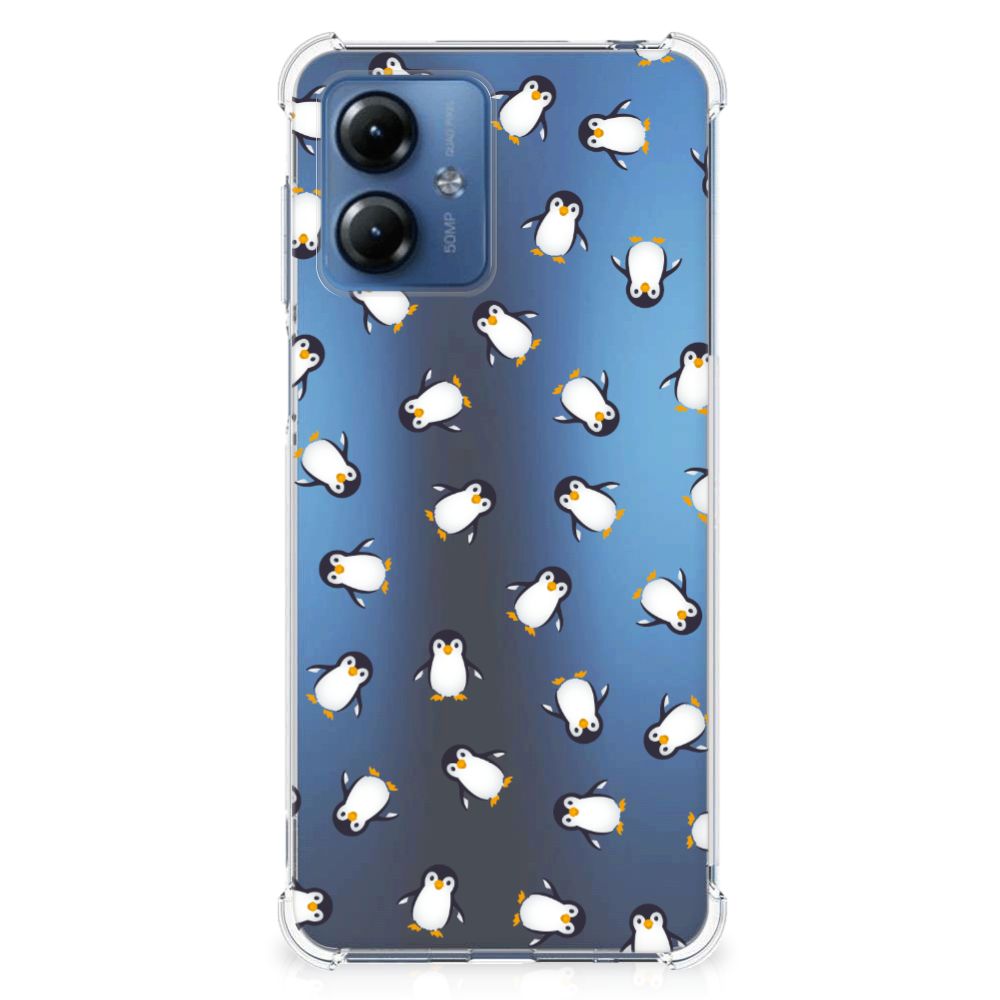 Doorzichtige Silicone Hoesje voor Motorola Moto G14 Pinguïn B2C Telecom