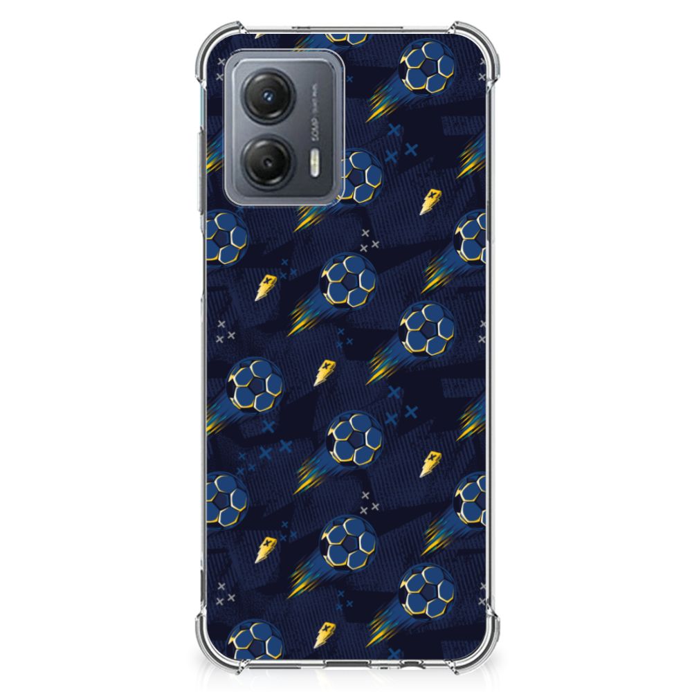 Doorzichtige Silicone Hoesje voor Motorola Moto G53 Voetbal B2C Telecom