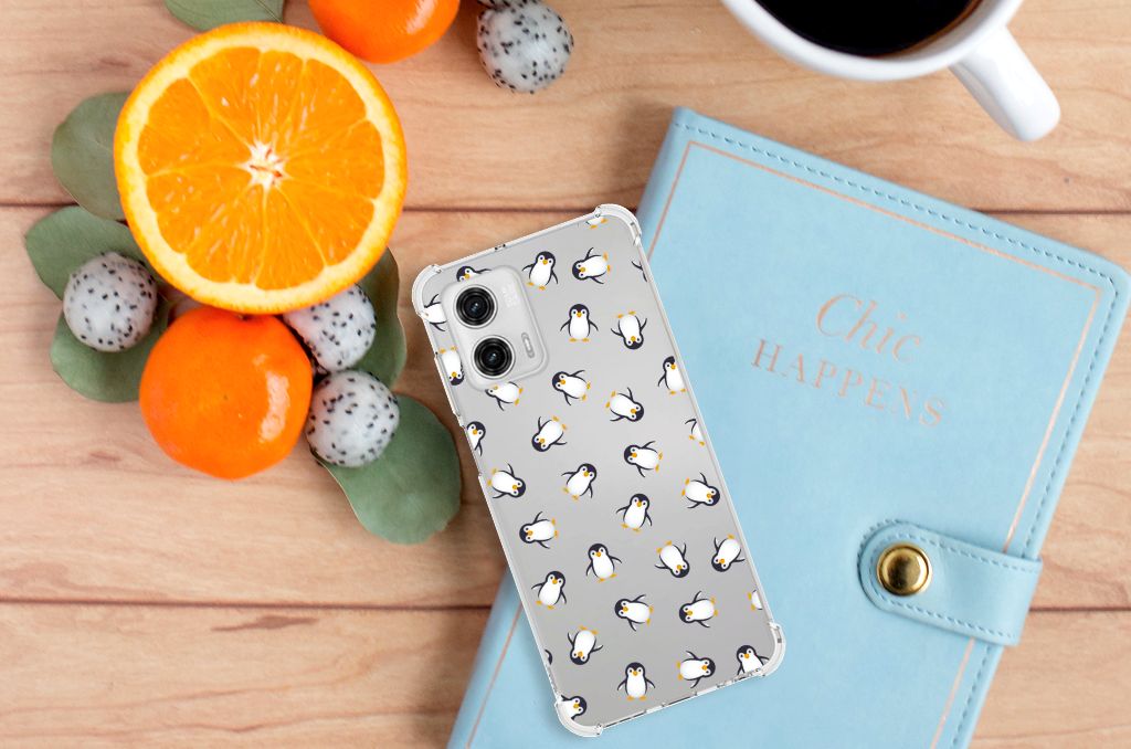 Doorzichtige Silicone Hoesje voor Motorola Moto G73 Pinguïn B2C Telecom