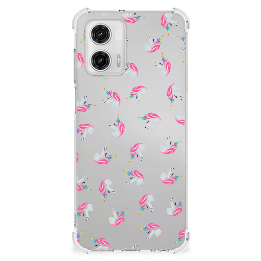 Doorzichtige Silicone Hoesje voor Motorola Moto G73 Unicorns B2C Telecom
