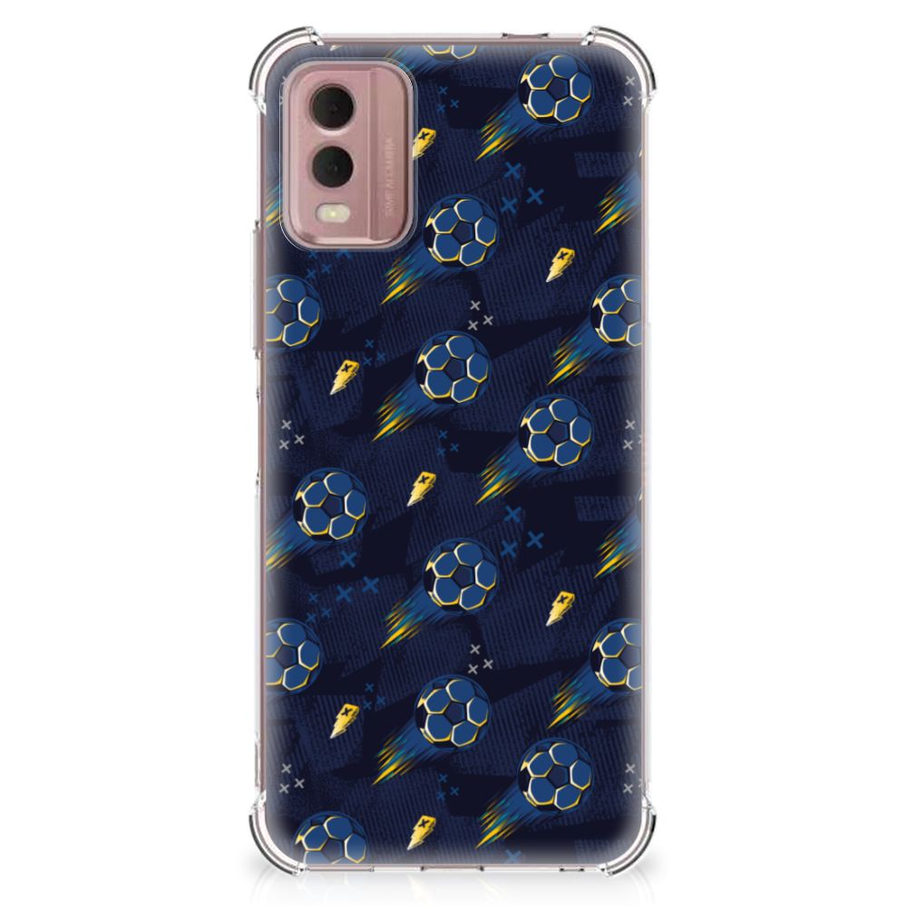 Doorzichtige Silicone Hoesje voor Nokia C32 Voetbal B2C Telecom