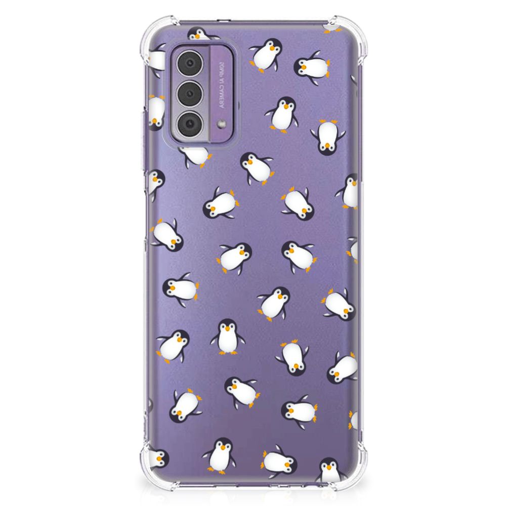 Nokia G42 Doorzichtige Silicone Hoesje Pinguïn achteraanzicht