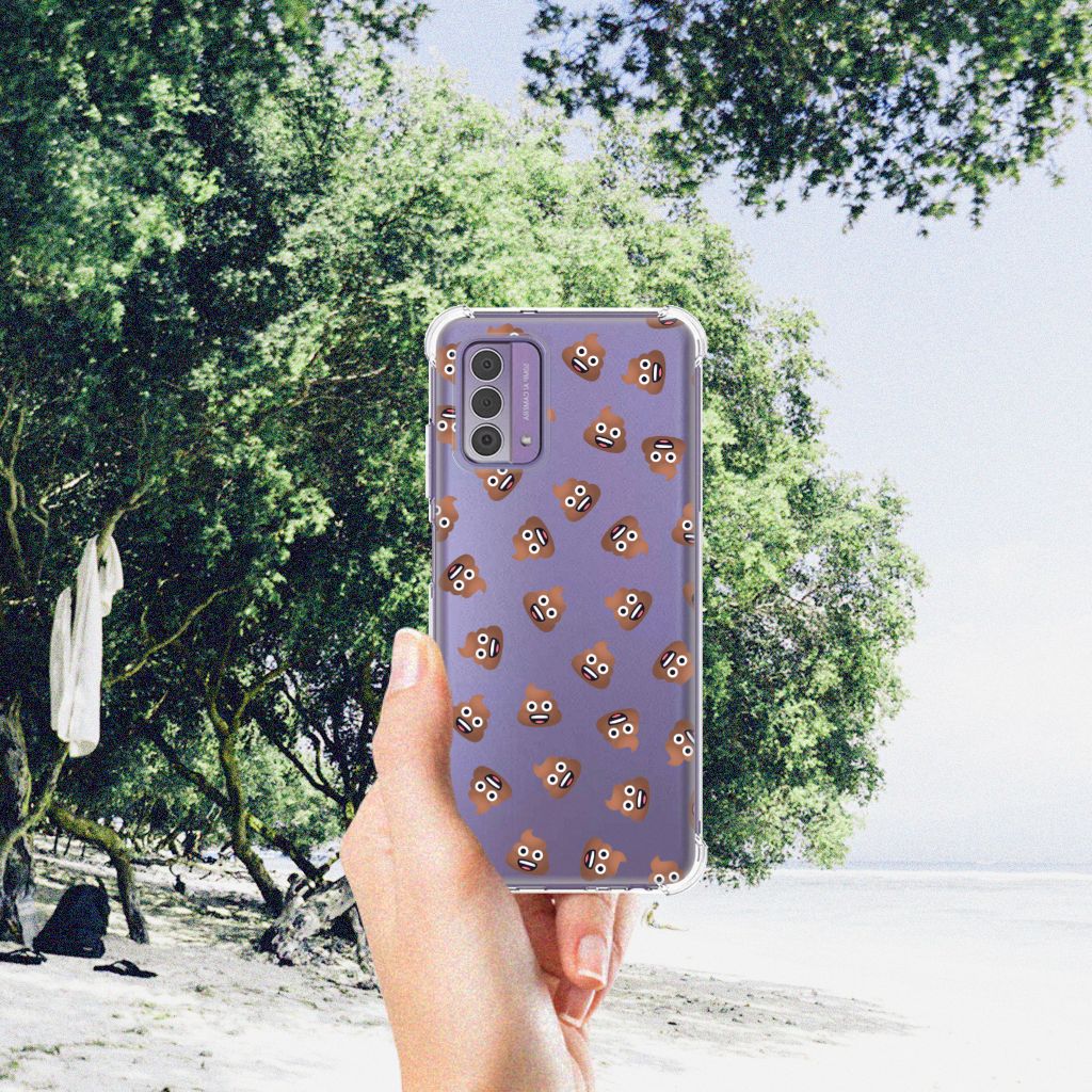 Doorzichtige Silicone Hoesje voor Nokia G42 Poep Emojis B2C Telecom