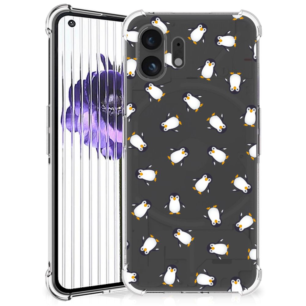 Doorzichtige Silicone Hoesje voor Nothing Phone (2) Pinguïn B2C Telecom
