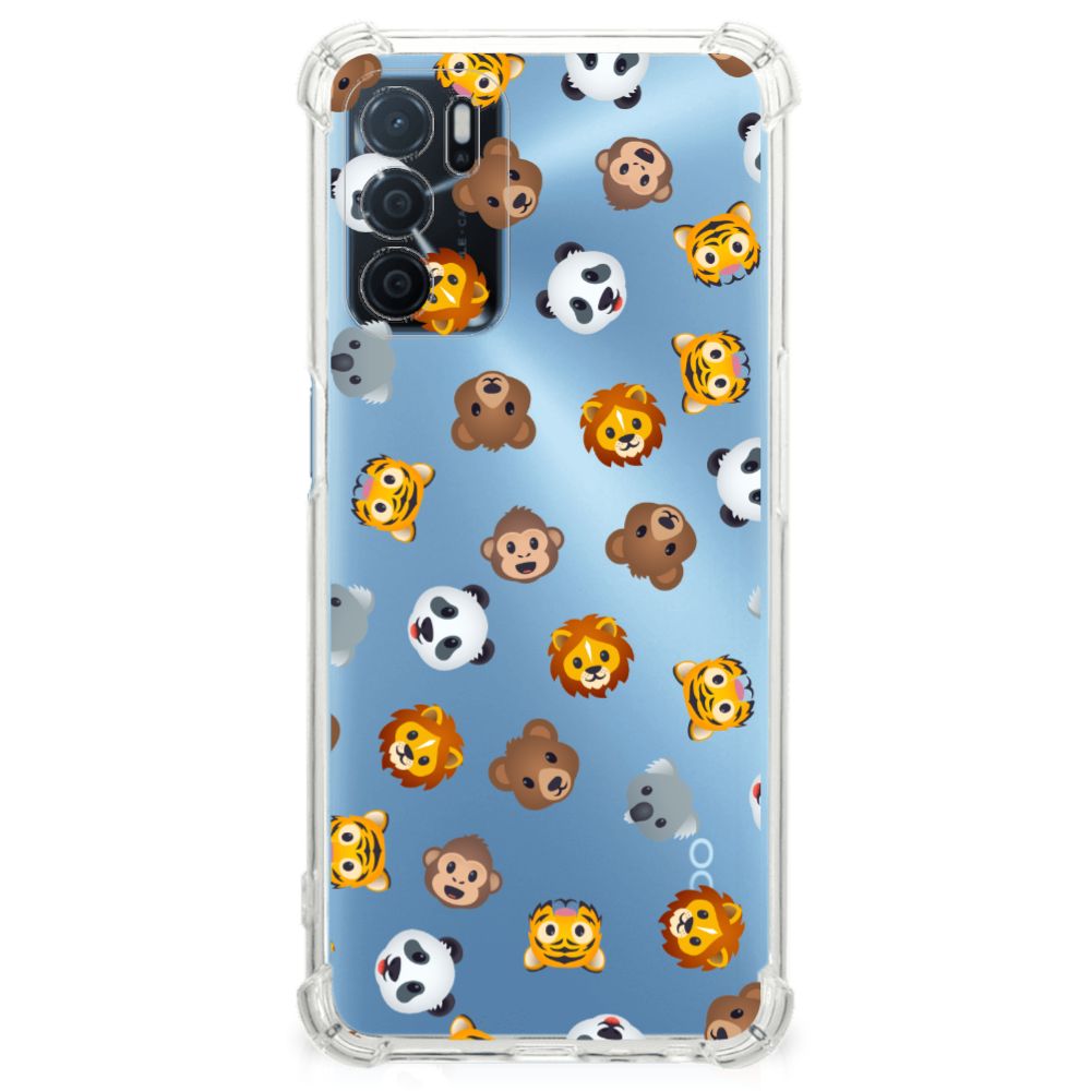 Doorzichtige Silicone Hoesje voor OPPO A16 | A16s | A54s Dieren Emojis B2C Telecom