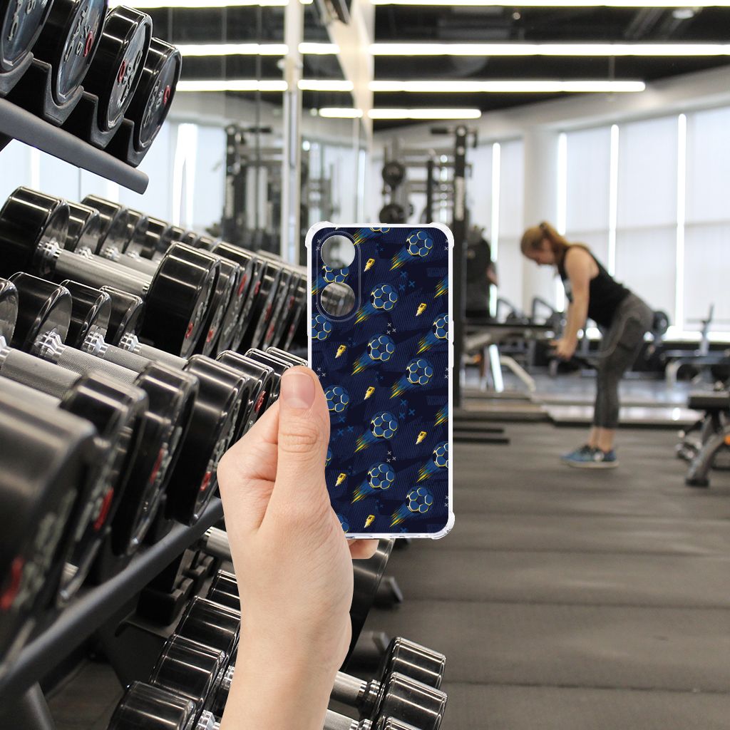 OPPO A58 Doorzichtige Silicone Hoesje voor OPPO A58 | A78 5G Voetbal aanzicht