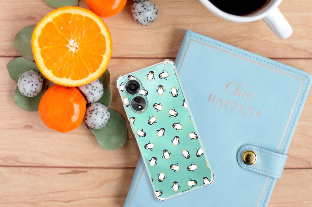 Doorzichtige Silicone Hoesje voor OPPO A78 4G Pinguïn B2C Telecom