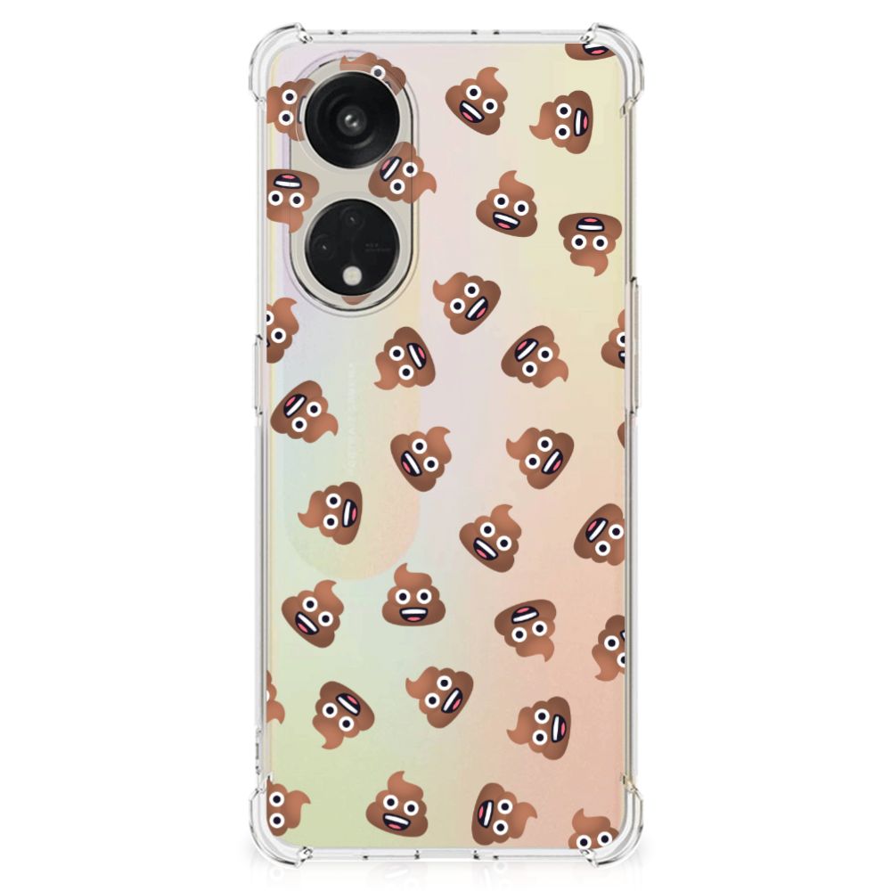 Doorzichtige Silicone Hoesje voor OPPO A98 Poep Emojis B2C Telecom