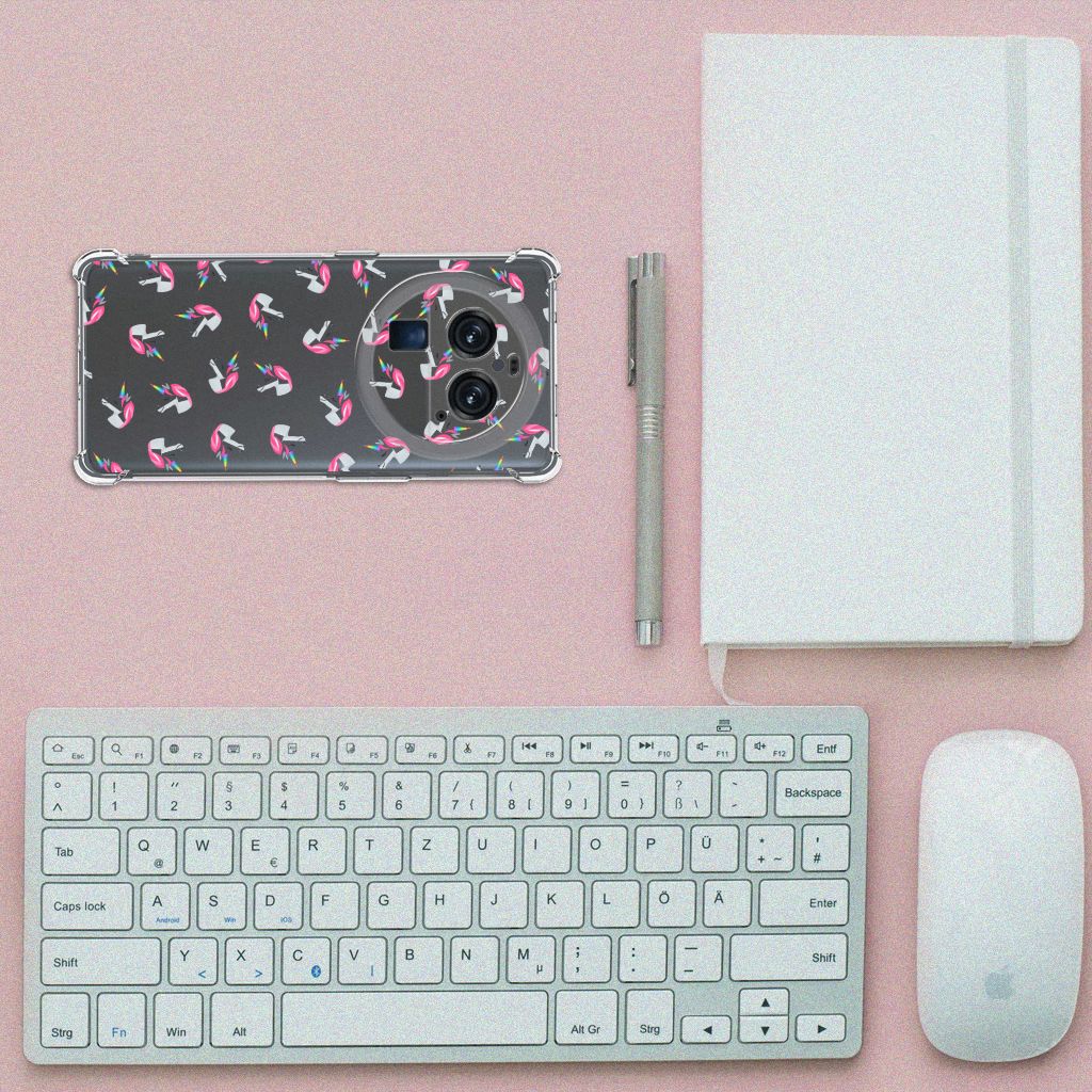 Doorzichtige Silicone Hoesje voor OPPO Find X6 Pro Unicorns B2C Telecom