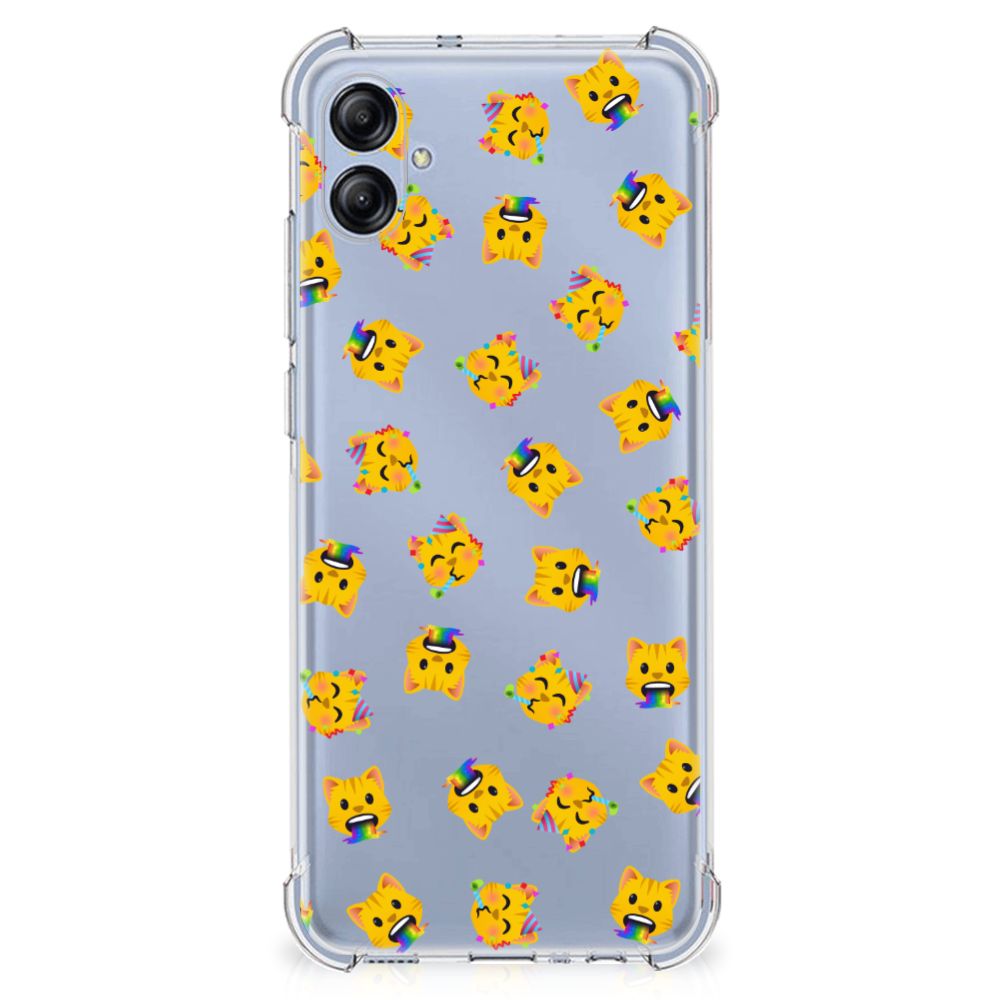 Doorzichtige Silicone Hoesje voor Samsung Galaxy A04e Katten Emojis B2C Telecom
