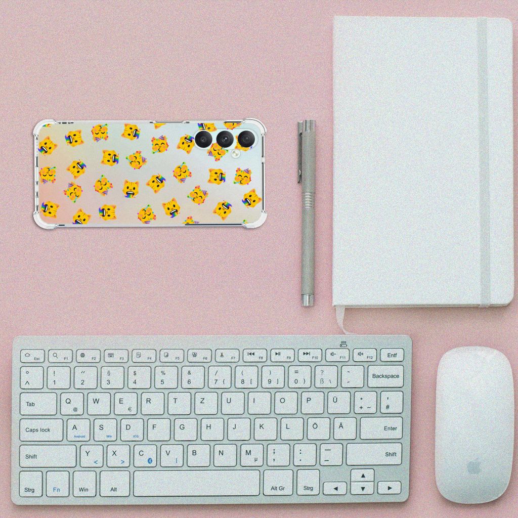 Doorzichtige Silicone Hoesje voor Samsung Galaxy A05s Katten Emojis B2C Telecom