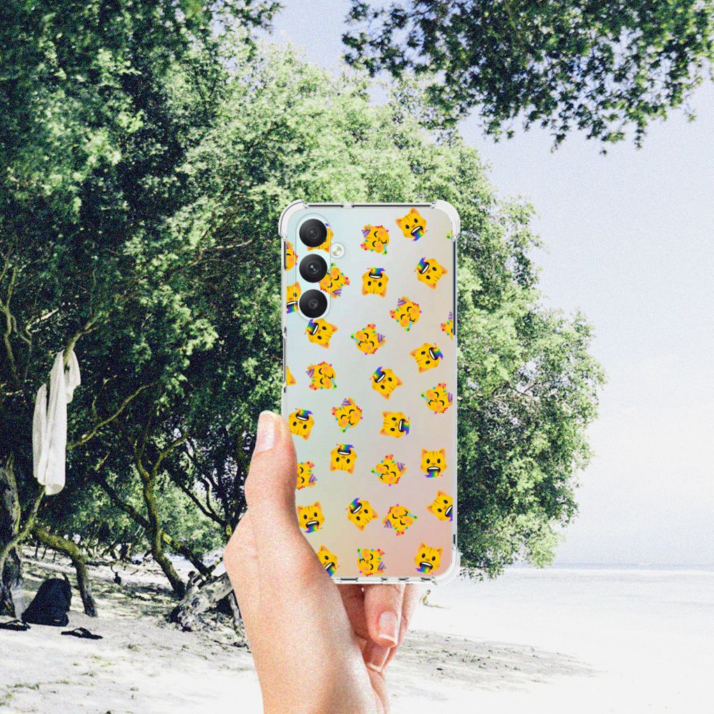 Doorzichtige Silicone Hoesje voor Samsung Galaxy A05s Katten Emojis B2C Telecom