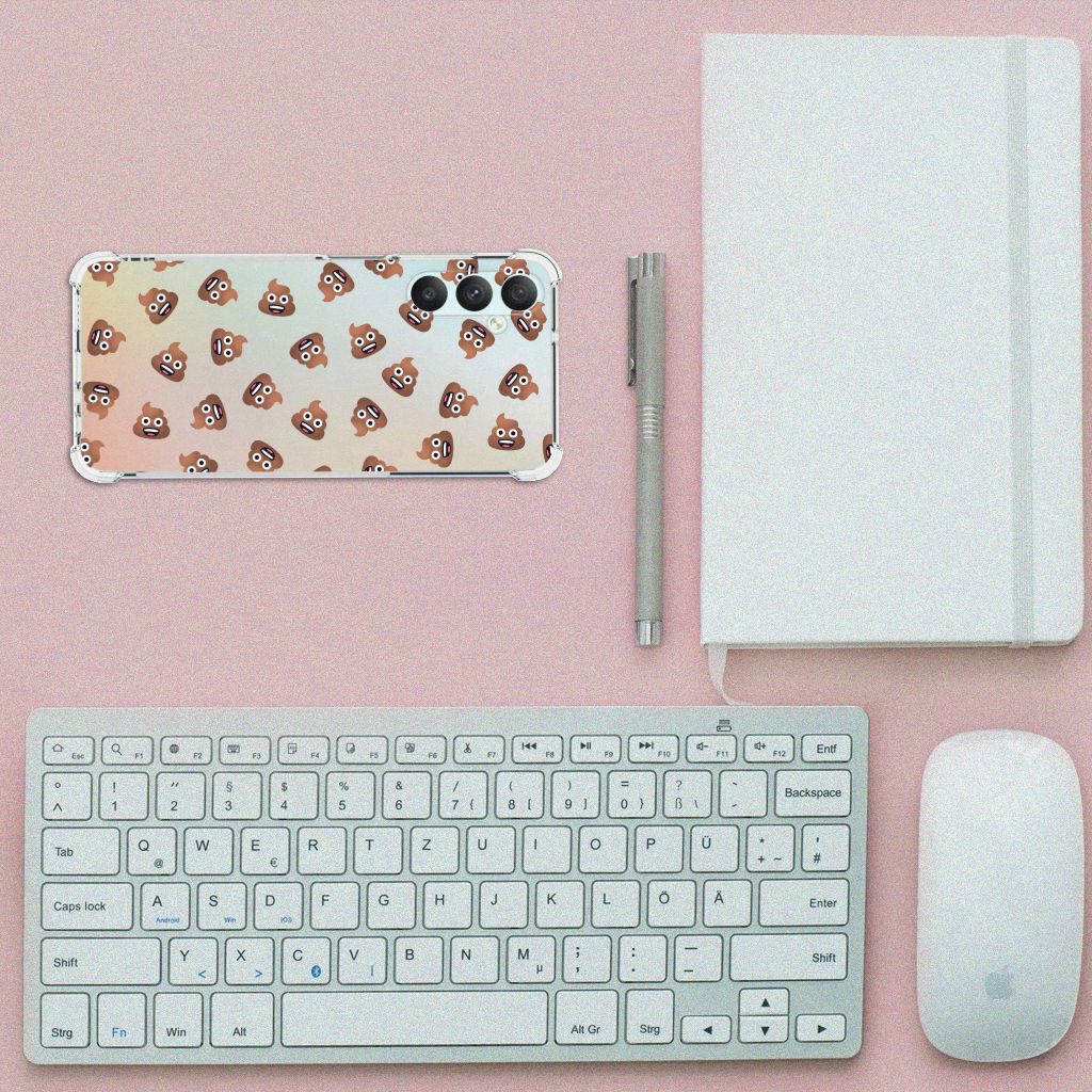 Doorzichtige Silicone Hoesje voor Samsung Galaxy A05s Poep Emojis B2C Telecom