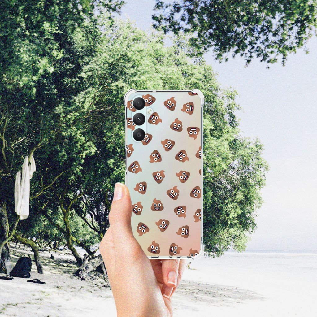 Doorzichtige Silicone Hoesje voor Samsung Galaxy A05s Poep Emojis B2C Telecom