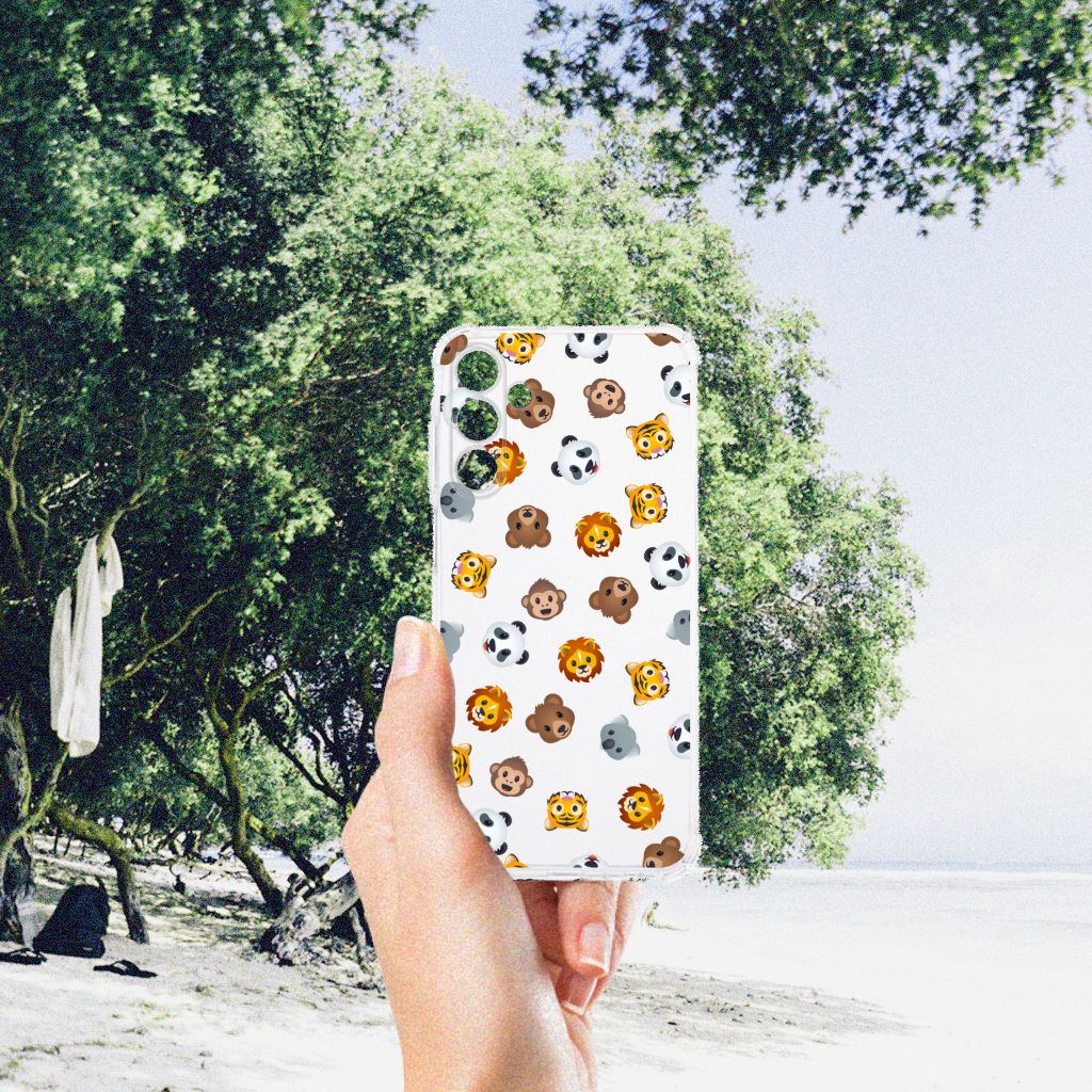 Doorzichtige Silicone Hoesje voor Samsung Galaxy A15 Dieren Emojis B2C Telecom