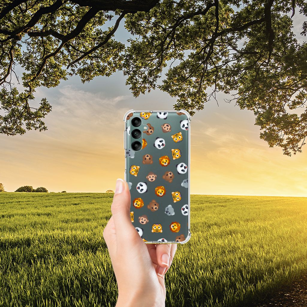 Doorzichtige Silicone Hoesje voor Samsung Galaxy A24 Dieren Emojis B2C Telecom