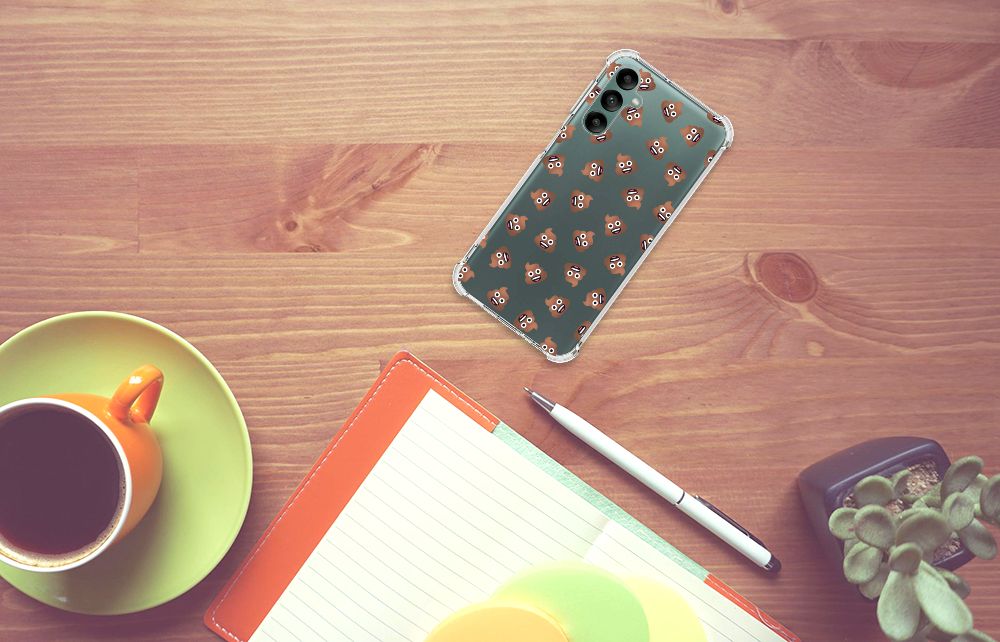 Doorzichtige Silicone Hoesje voor Samsung Galaxy A24 Poep Emojis B2C Telecom