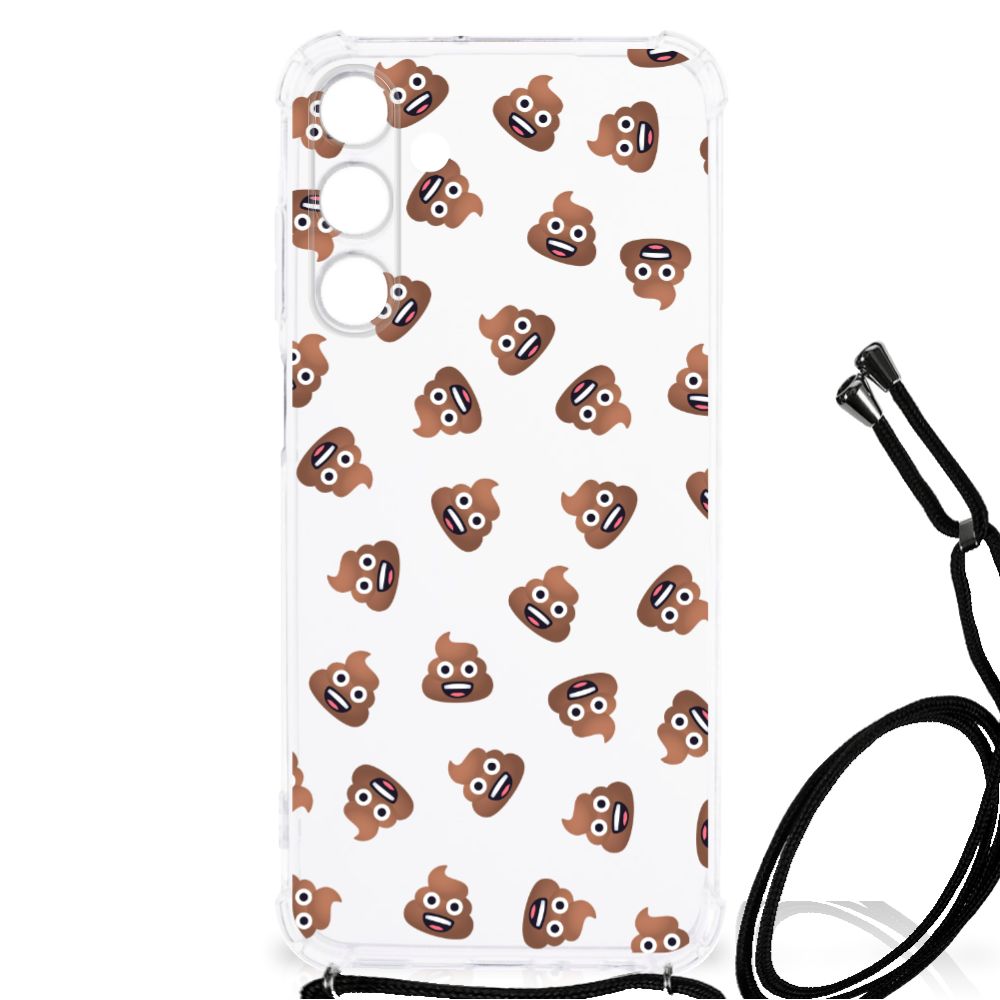 Doorzichtige Silicone Hoesje voor Samsung Galaxy A25 Poep Emojis B2C Telecom