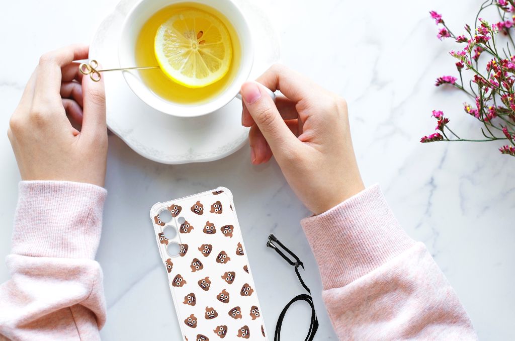 Doorzichtige Silicone Hoesje voor Samsung Galaxy A25 Poep Emojis B2C Telecom
