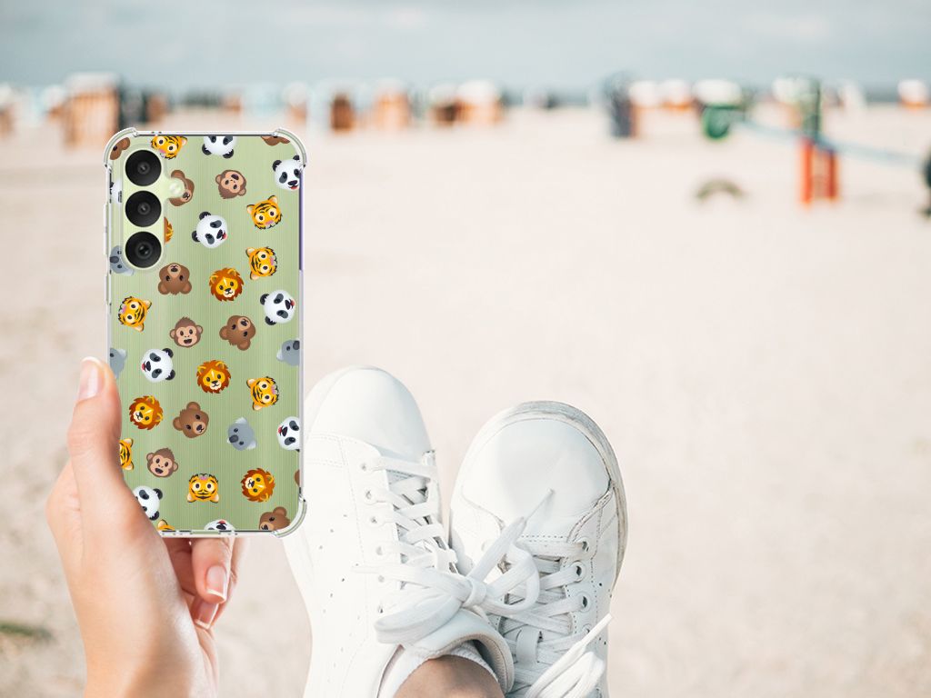Doorzichtige Silicone Hoesje voor Samsung Galaxy A35 Dieren Emojis B2C Telecom