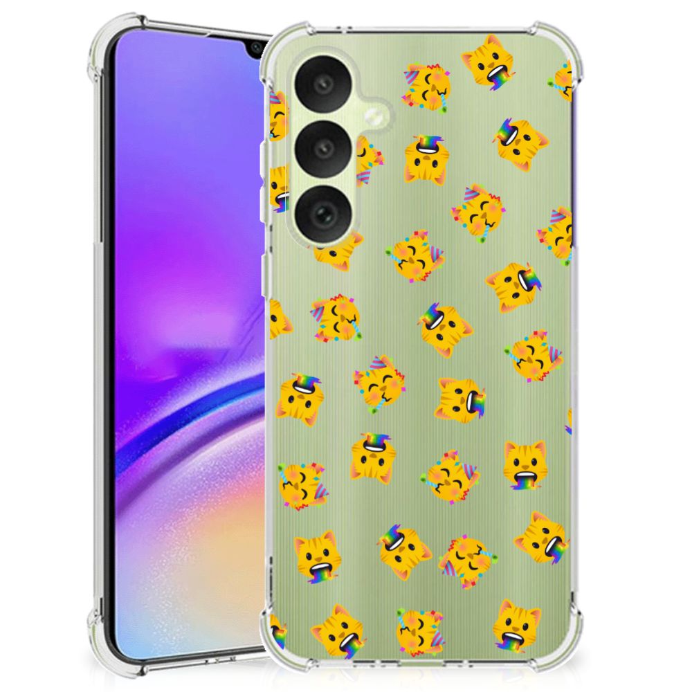 Doorzichtige Silicone Hoesje voor Samsung Galaxy A35 Katten Emojis B2C Telecom