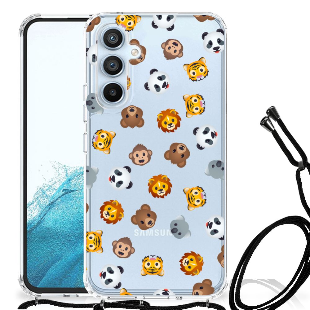Doorzichtige Silicone Hoesje voor Samsung Galaxy A54 5G Dieren Emojis B2C Telecom