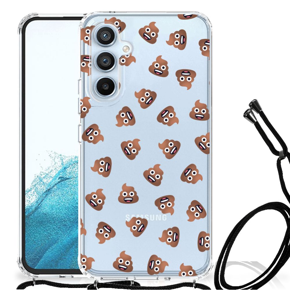 Doorzichtige Silicone Hoesje voor Samsung Galaxy A54 5G Poep Emojis B2C Telecom