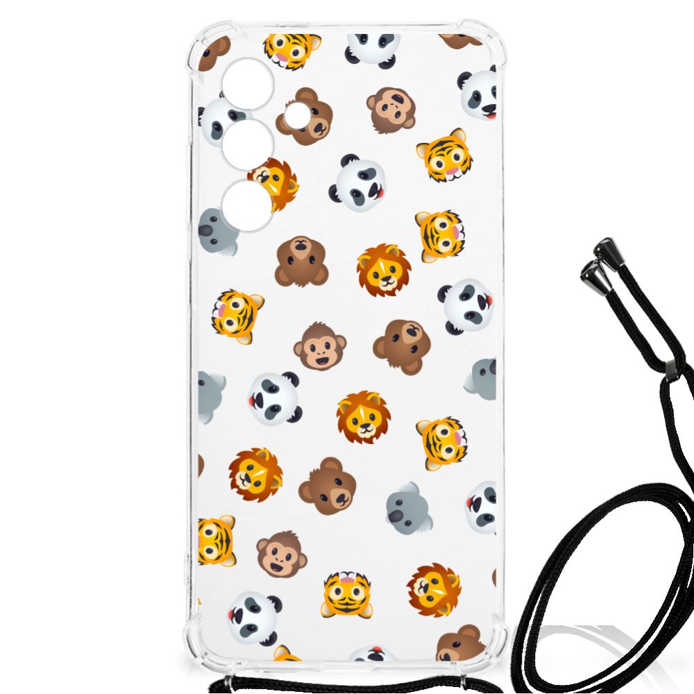 Doorzichtige Silicone Hoesje voor Samsung Galaxy A55 Dieren Emojis B2C Telecom