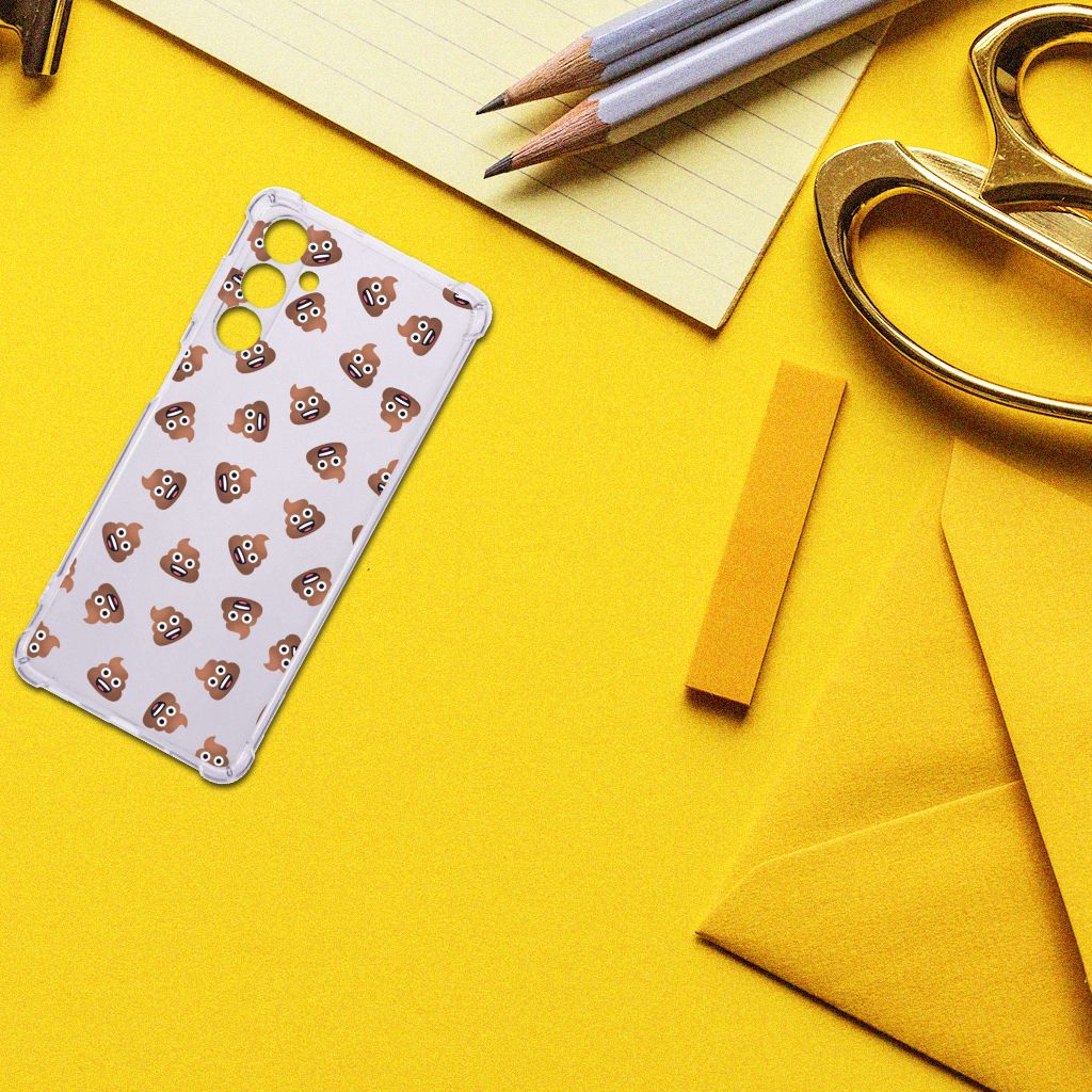 Doorzichtige Silicone Hoesje voor Samsung Galaxy M54 Poep Emojis B2C Telecom