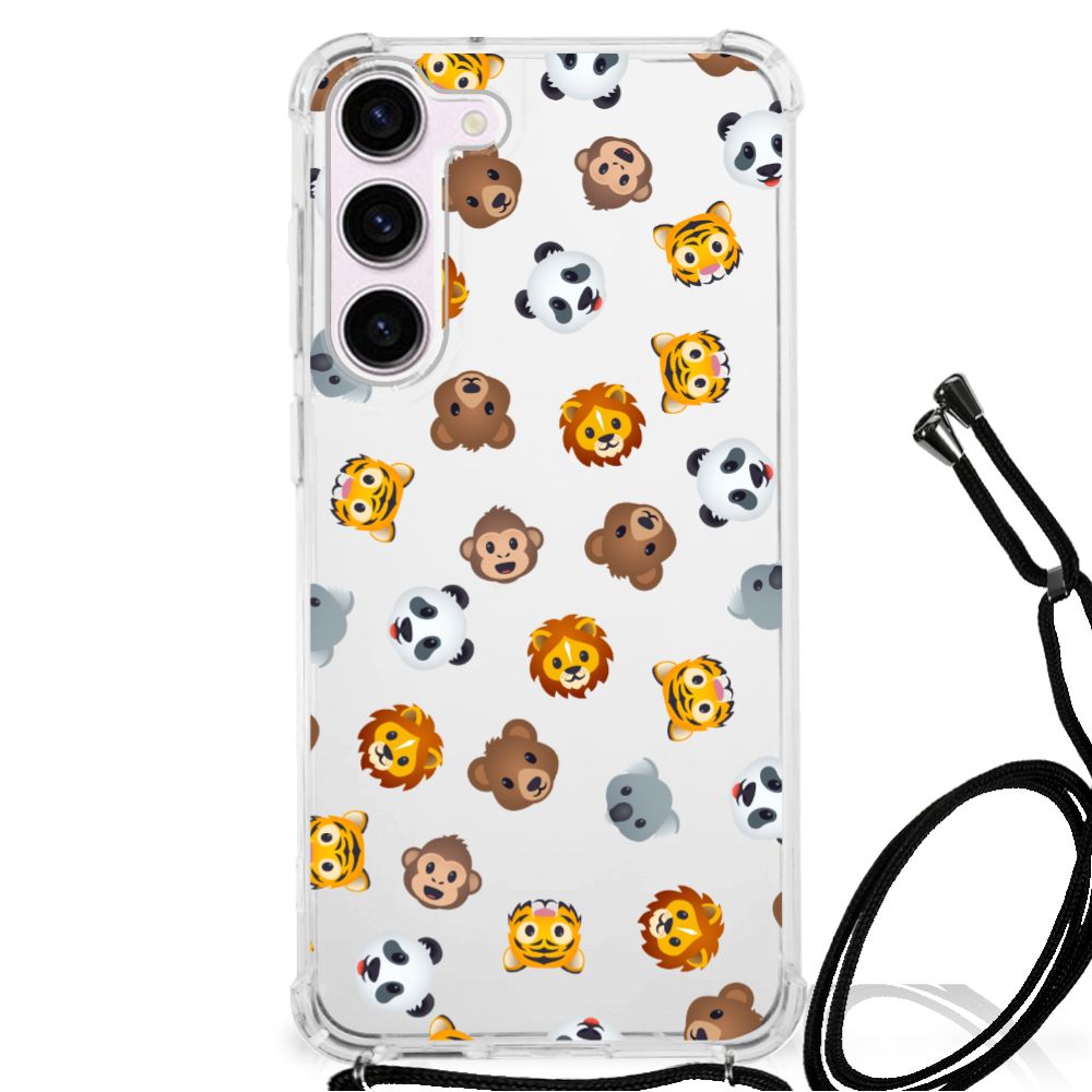 Doorzichtige Silicone Hoesje voor Samsung Galaxy S23 Dieren Emojis B2C Telecom